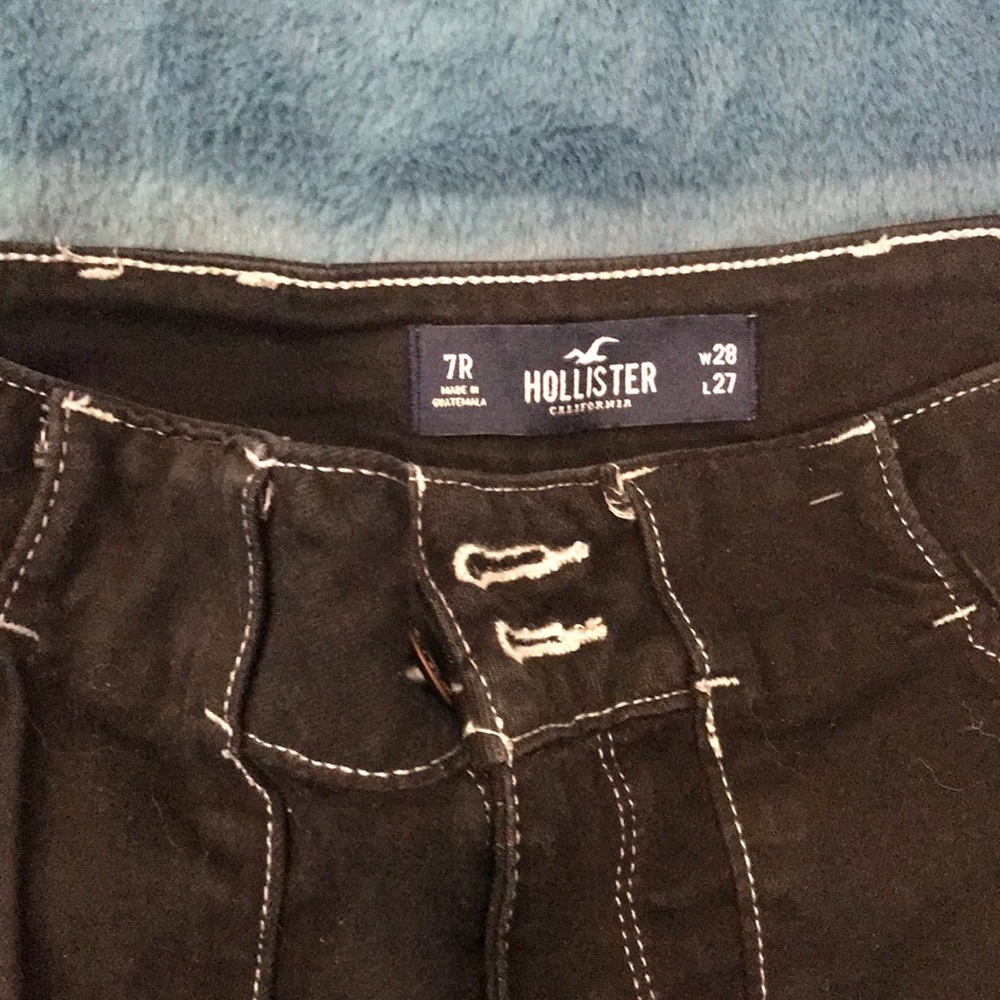 Hollister black cargo jeans 7R W28 L27